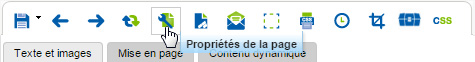 Propriétés de la page (Envoi du courriel)